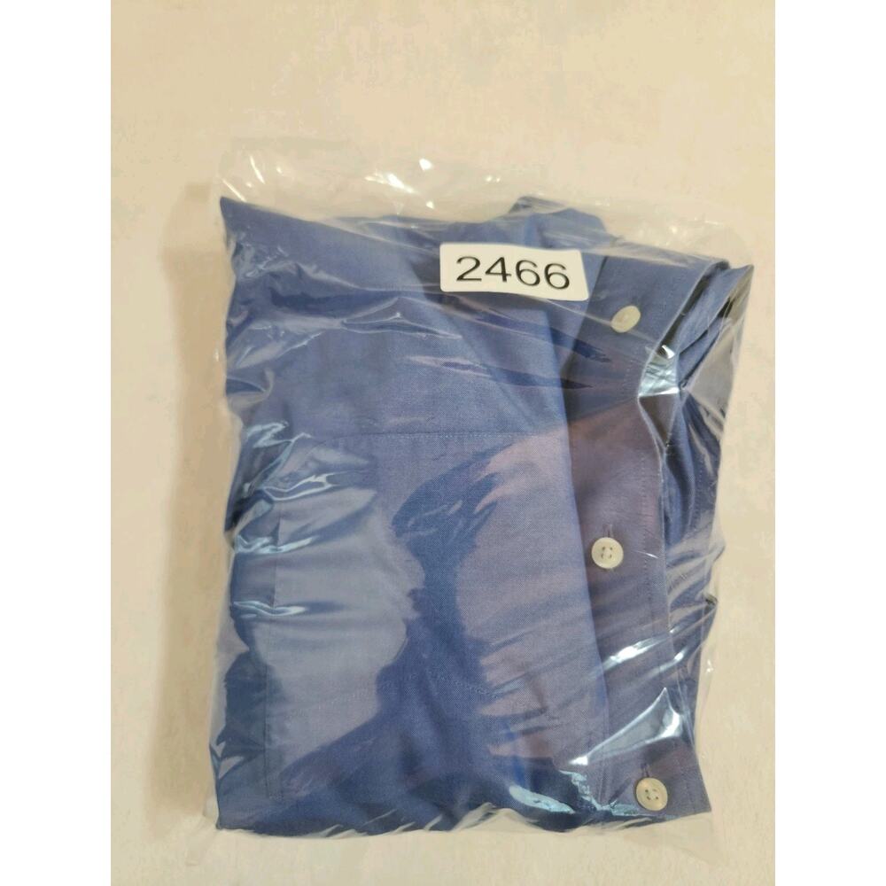 Brooks Brothers Cotton Shirt Mens 18.5 34 Blue Long Sleeve Madison Business Work - Picture 11 of 11